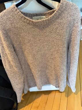 Caslon Textured Crewneck Sweater - Dusty Mauve